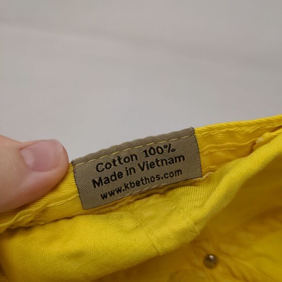 KB ETHOS Vintage Slideback Hat Yellow One Size Adjustable 6 Panel Blank - Picture 9 of 9